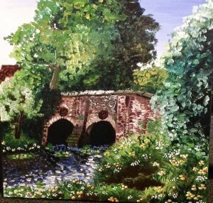 Painted this from a photo I took when I was having dinner at the Peacock Inn with me mum.