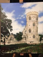 Acrylic on canvas - Apr 2020 Wimpole Folly ruins